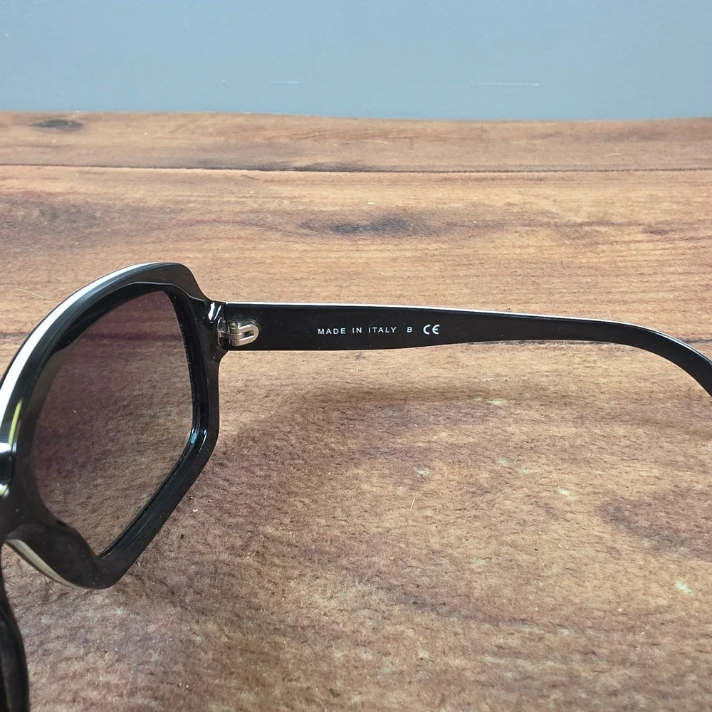 Chanel Sunglasses Womens 58mm Black Good 5143 c.1138/3C Square CC Logo Italy